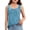 Blue, variant on Girls Summer Sleeveless Sequin Tops Scoop Crew Neck Sparkly Shimmer Tanks Tops Blouses Blue 9-10 Years