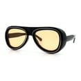 thumbnail image 5 of Retro Dimensional Metal Socket Rim Tear Drop Shape Racer Plastic Sunglasses Black Silver - Beige, 5 of 7