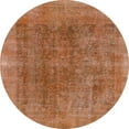thumbnail image 1 of Ahgly Company Machine Washable Indoor Round Abstract Orange Area Rugs, 8' Round, 1 of 7