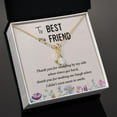 thumbnail image 3 of To My Best Friend Thank you Alluring Ribbon Necklace Message Card, 3 of 20