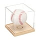 thumbnail image 1 of Vitrina para Béisbol con Base Redonda de Madera, Soportes de Béisbol Acrílicos Transparentes, Madera/Transparente, 1 of 6