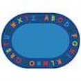 thumbnail image 2 of Carpets for Kids 2506 Circletime Alphabet Primary Kids Rug Oval 6 x 9 feet, Blue, 2 of 2