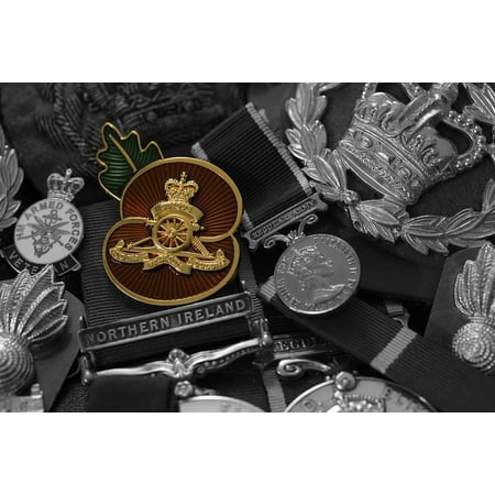 - LAMINATED POSTER Military Ribbon Honor War Medals Badge Army Poster Print 24 x 36
