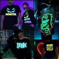 thumbnail image 6 of Glow in The Dark Heat Transfer Vinyl Rolls, 12" x 10" Luminous Iron on Vinyl for T-Shirts, PU Elastic HTV Vinyl for All Cutter Machine Easy to Cut & Weed for Cool Costumes/Design(Pink,12x10"), 6 of 7