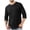 Black, variant on Miqool Men's 3/4 Sleeve Shirts Crew Neck Casual Basic Tee Baseball T Shirts Moisture Wicking Athletic Tops with Pocket