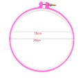 thumbnail image 3 of fashionhome 1pc Plastic Embroidery Hoop Sugar Color Embroidery Hoops Plastic Circle Cross Stitch Ring Tools, 3 of 8