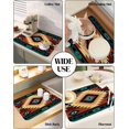 thumbnail image 6 of Boho Southwestern Dish Drying Mat for Kitchen Counter, Absorbent Quick Dry Coffee Bar Mat Pad Thin Diatomaceous Sink Mat Dish Drainer Mat 23.5x15.5 Teal Brown Vintage Ethnic Tribe Geometric Texture, 6 of 6