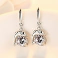 thumbnail image 3 of Fiudx Pendientes de Circonita, Elegantes Pendientes de Cobre En Forma de Gota, Elegantes Pendientes de Circonita de Metal, con Detalles de Lentejuelas, Ideales para Bodas y Fiestas, Ideales para El D, 3 of 7