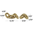 thumbnail image 6 of 15", 10"W Gold Porcelain Ceramic Chain Sculpture, by CosmoLiving by Cosmopolitan (2 Count), 6 of 14