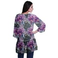 thumbnail image 4 of Moomaya Printed Georgette Beach Clothes For Women Short Shrug Cover Up Cardigan, 4 of 5