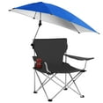 thumbnail image 5 of iMounTEK Camping Chair, Foldable Beach Chair with Clamp-On Adjustable Umbrella, Detachable Camping Lawn Chair for Outdoor Picnic BBQ Fishing, Black, 5 of 8