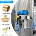 thumbnail image 3 of 5/8" Barb Tee Fitting, 3 Way Union T Brass Hose Barbed Fittings Intersection for Water Fuel Air Oil Gas 3 Pack, 3 of 6