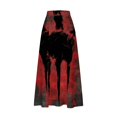thumbnail image 5 of WXLWZYWL Women's Linen Maxi Skirt with Pockets - Floral Print Casual Elastic Waistband Flared Long Skirt 2024 Fall Fashion, 5 of 5