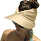 thumbnail image 1 of Sombrero para el Sol para Mujer, ala Ancha, protección UV, Sombrero de Playa Plegable, Secado rápido, protección Solar, Sombrero para Deportes de Playa, Beige, 1 of 4