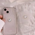 thumbnail image 2 of 3D Crystal Love Heart Sparkling Stars Clear Soft  for iPhone Case (Clear,iPhone 14 Pro Max), 2 of 6