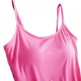 thumbnail image 3 of Valcatch Women's Solid Camisole Spaghetti Strap Tank Tops with Built in Shelf Bra Yoga Sports T-shirt(Rose Red, 6XL), 3 of 6