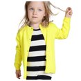 thumbnail image 4 of jjayotai Toddler Girl&boy Baby Infant Kids Autumn and Winter Sweater Candy Color Cardigan Solid Color Small Cardigan Children's Sweater Yellow 5-6 Years, 4 of 4