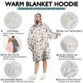 thumbnail image 5 of Brown Mushroom Fern Light Pattern Wearable Oversized Blanket,Wearable Blanket Hoodie for Adults,Cozy Hooded Blankets with Super Pockets,Super Warm Fuzzy Pullover for Women & Men, 5 of 6