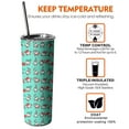 thumbnail image 6 of 20oz Turquoise Christmas Gnome Pattern Skinny Tumblers Stainless Steel Tumbler with Lid and Straw,Vacuum Insulated Double Wall Travel Tumbler Cups with Cleaning Brush for Coffee,Tea, 6 of 6