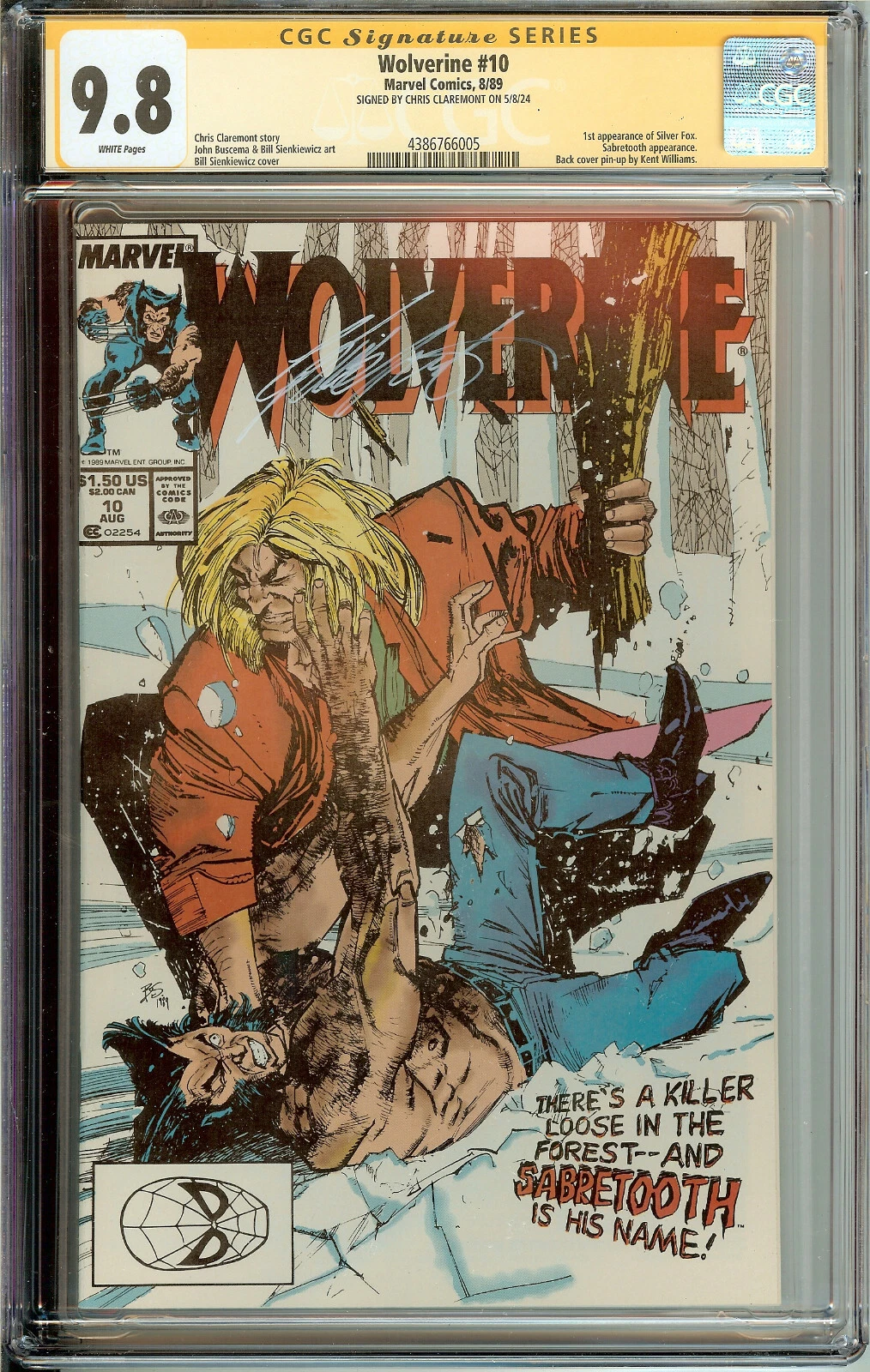 Wolverine (1988) #1 — CGC 9.8 Signature Series — Signed by Chris Claremont