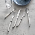 thumbnail image 4 of French Home Laguiole Connoisseur 20-Piece 18/10 Stainless-Steel Flatware Set with Pearl White Handles, 4 of 6