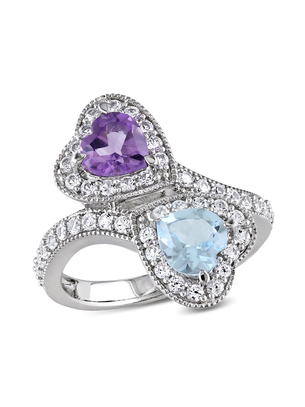 blue topaz ring lab created white sapphires sterling silver blue topaz ring lab created white sapphires sterling silver