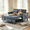 Gray001, variant on BSHTI 53.94" Pull-Out Sleeper Sofa Bed with Twin Size Bed – Velvet Upholstery, 3-Position Reclining Back, Solid Wood Frame, Side Storage Pocket, for Small Spaces, Apartment, Office,Turquoise