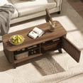 thumbnail image 4 of Costway Table Basse avec Rangement, Tablettes Ajustables et 2 Portes, Table Cocktail en Bois, 4 of 10
