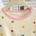 thumbnail image 4 of WUANDIXFA Toddler Pajamas 1-10 Years Cotton Cute Summer Fall Short Sleeve Shirts Pant Casual Outfit Baby Girl Pajamas,Pink,5-6 Years, 4 of 7