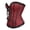 Red, variant on Women's Gothic Pattern Zip Party Clubwear Plus Size Corset Bustiers Blue XXS
