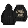 thumbnail image 5 of Women's Hoodies and Sweatshirts Inspirational Word Graphic Sweatshirts Long Sleeve Hoodie Tops for Women, 5 of 5