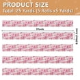thumbnail image 3 of 5 Rolls Christmas Ribbon 1.5 inch Wide Decorative Ribbon for Gift Wrapping and Holiday Decorations Cherry Blossoms Pattern, 3 of 7