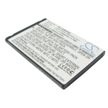 Replacement Battery for LG Etna,eXpo GW820,GT540,GW620,GW620 Etna,GW620 US,GW620f,GW820,GW820 eXpo,GW825,GW825 IQ,GW825v,GW880,GW880 OPhone,GX200,GX500,InTouch Max GW620 US,Monaco,LGIP-400N
