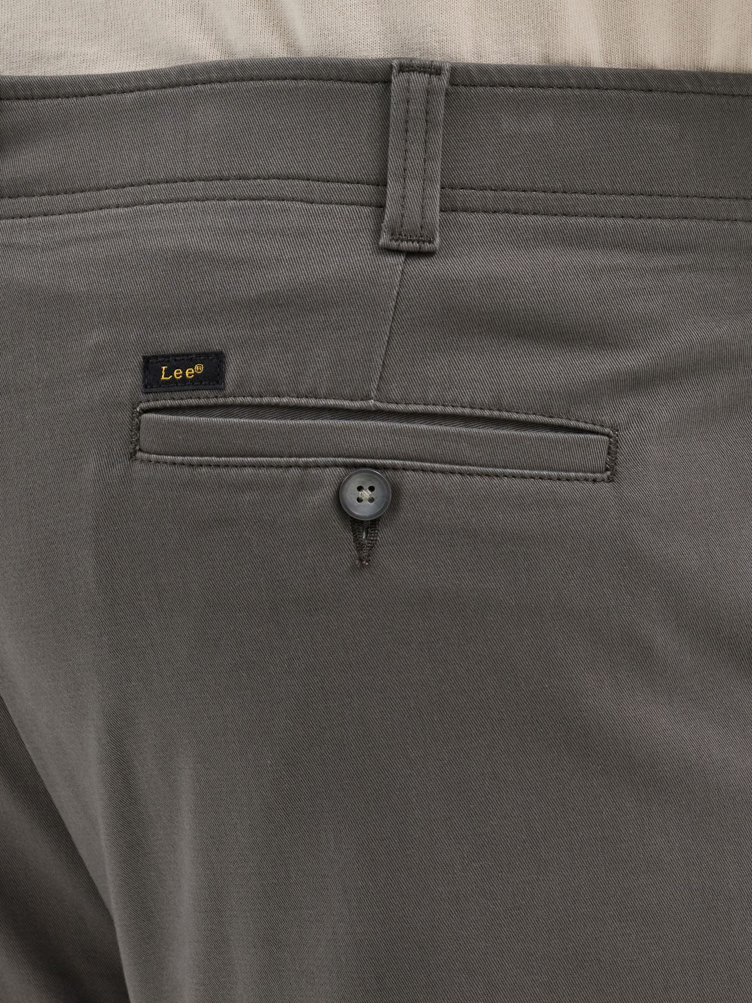 ◆LEE◆ Big Twitch Man to Man Light Gray Lee Big Men's Relaxed Fit Flat Front Pant with Flex