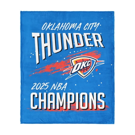 The Northwest Group Oklahoma City Thunder 2025 NBA Finals Champions 50 x 60 Silk Touch Throw Blanket