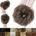 thumbnail image 2 of SEGO Messy Bun Hair Piece For Women Wavy Hair Scrunchies Synthetic Hair Bun Hairpiece Fluffy Tousled Updo Scrunchie Chignon Wrap On Scrunchy Bun Extensions Donut for Women, 2 of 7