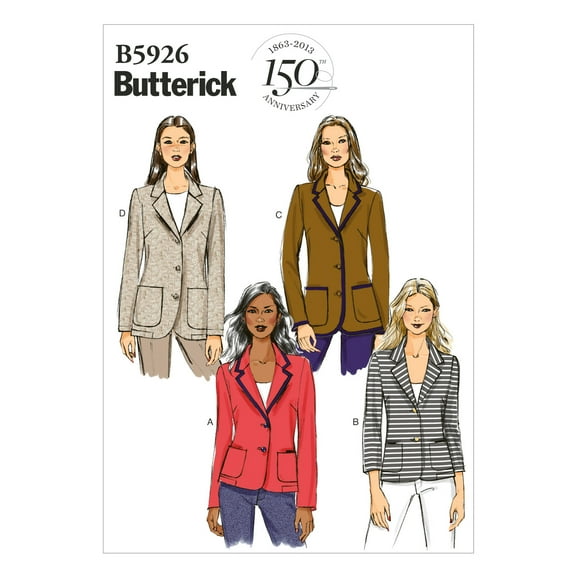 Butterick Ladies Easy Sewing Pattern 5926 - Smart Jackets