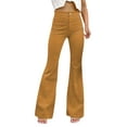 thumbnail image 1 of Pantalones acampanados Gibobby Pana Caqui M Mujer, 1 of 4