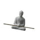 thumbnail image 2 of Estatua del Rey Mono con bastón, artesanía coleccionable, figura única para regalo de cumpleaños Blanco, 2 of 9