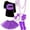 Purple, variant on Women's 80's with Accessories Set Tutu Skirt Earrings Necklace Bracelets Fishnet Gloves Legwarmers Headband All