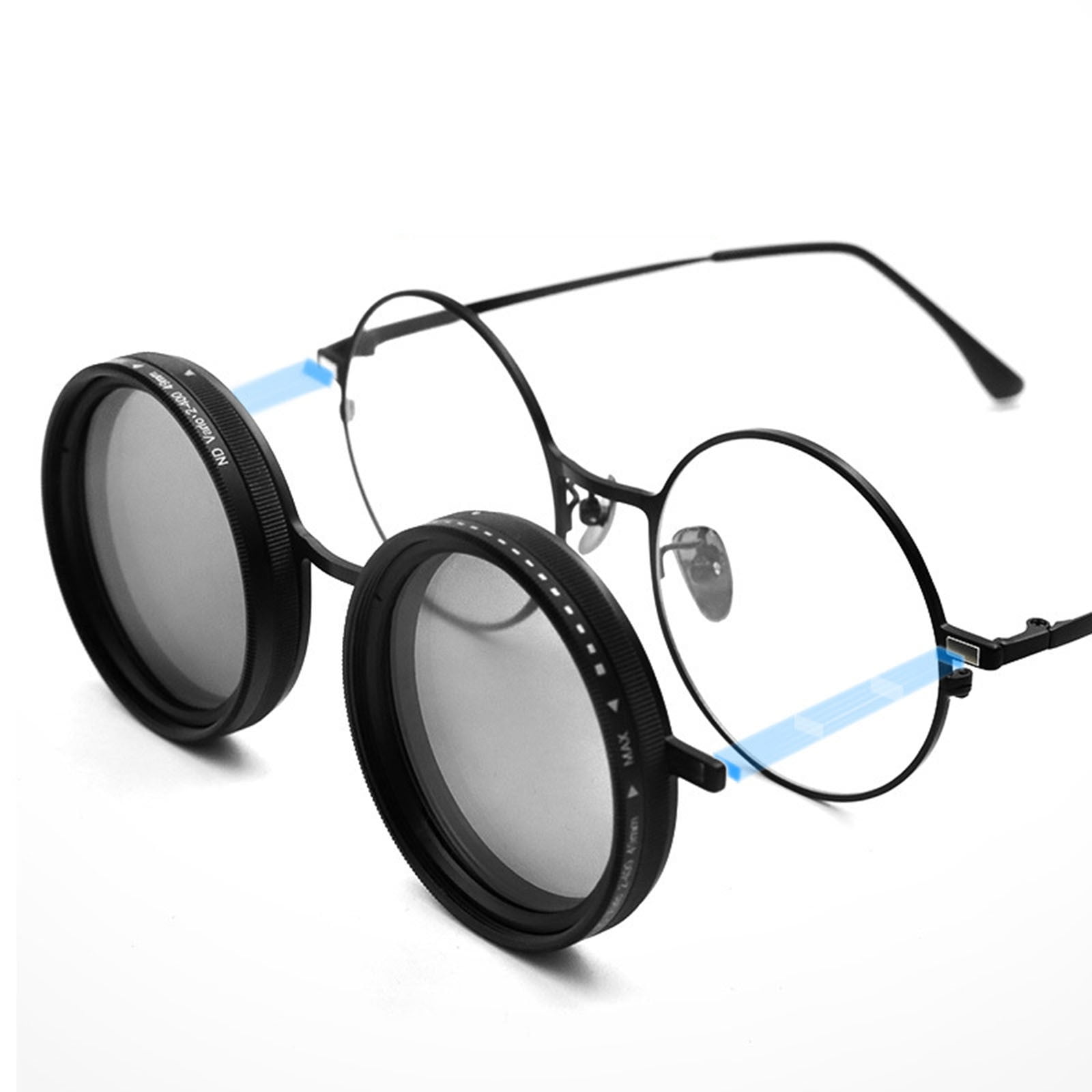 Adjustable Tint Sunglasses for Men â Polarized Round Lenses with ND Filter (1-9 Gears), UV400 Protection & Anti-Glare â for Fishing, Beach, Cycling, Outdoor Adventures
