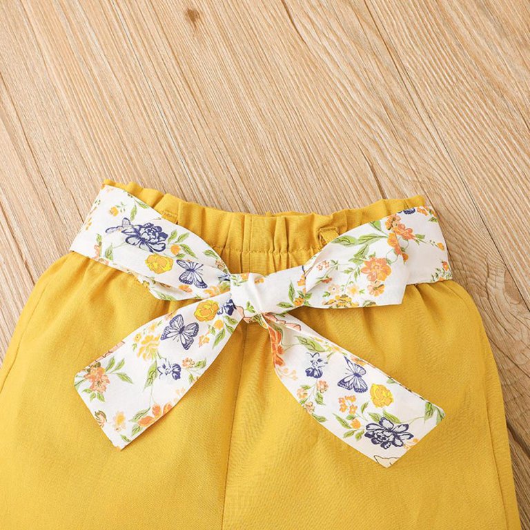 URMAGIC Toddler Baby Girl Floral Ruffle Sleeveless Dress Top