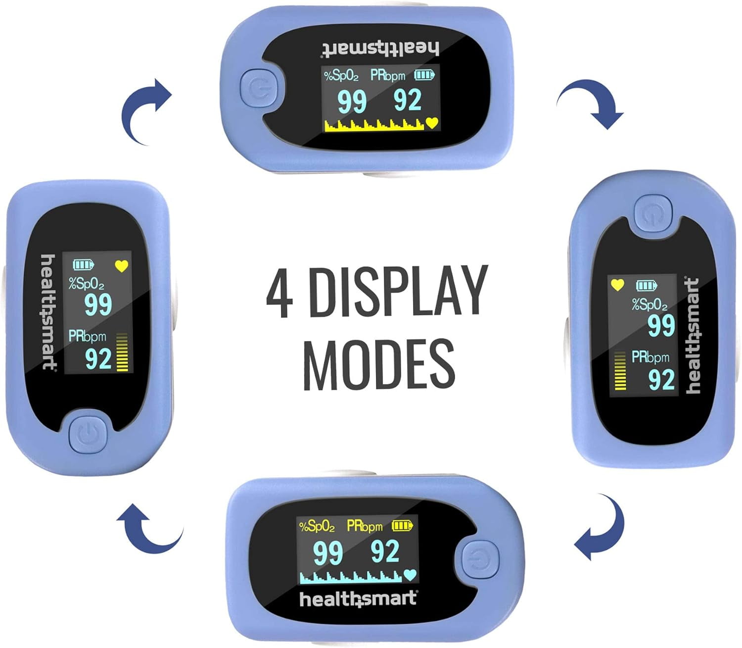 HealthSmart Deluxe Fingertip Pulse Oximeter with OLED Display