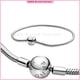 thumbnail image 1 of Charms Fit Pandora Jewelry Momentos Smooth Chain Cadena de serpiente Rose Gold Series 925 Pulsera de plata esterlina Joyería de bricolaje Joya Pulsera con brazo redondo Día de las madres Summer, 1 of 3