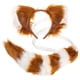 thumbnail image 1 of KAKOWELY 1 juego de diadema con orejas de zorro para fiesta, accesorio de cola peluda para cosplay, disfraz de animal, accesorios para juego de rol, 1 of 4