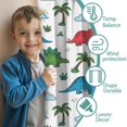 thumbnail image 3 of Blackout Kids Curtains,Green Dinosaurs with Ferns Simply Childrens Insulated Curtains Set Of 2,Bedroom Essentials,Toddler Room Decor 42"x84", 3 of 5