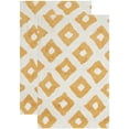 thumbnail image 2 of SAFAVIEH PMB726 Diamond Bath Mat, 6" x 21", Saffron, Set of 2, 2 of 5
