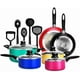 thumbnail image 1 of Juego de utensilios de cocina antiadherentes NutriChef de 15 piezas | Lacado resistente al calor, incluye ollas y sartenes, cacerola, sartenes, ollas, olla para horno, tapas y utensilios., 1 of 5