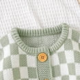 thumbnail image 5 of Baby Sweater Knit Infant Kid Clothing Tops Long Sleeve Autumn Newborn Girl Boy Tops Fashion Plaid Cardigan Warm 0-18M Outerwear, 5 of 5