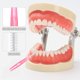 thumbnail image 4 of 1 caja de 30 Uds. De cepillo limpiador interdental retráctil para el cuidado Dental, púas dentales (rosa, 0,6mm), 4 of 7